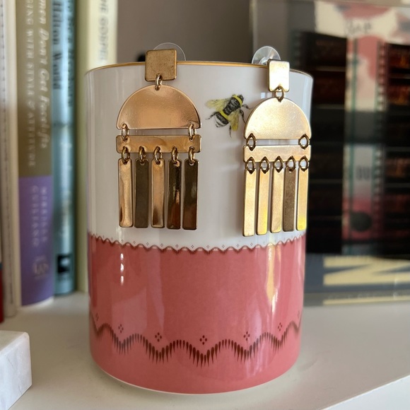 Jewelry - Gold Brass Dangle Earrings- Post